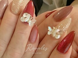 華やか*大人かわいい蝶ネイル