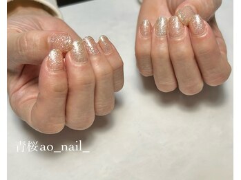 アオネイル(青桜 ao_nail_)/フラッシュネイル
