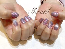 夜桜ネイル
