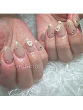 スマイル ネイル ラボラトリー(Smile nail laboratory)/グレージュ/ストーン/ハート