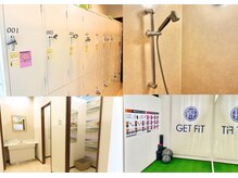 ゲットフィット 仙台富沢店(GET FiT)の雰囲気(無料鍵付きロッカー、個室シャワー、更衣室、ストレッチエリア!)