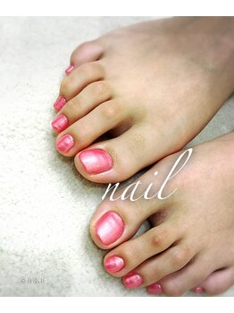シキ(SIKI)/ピンクワンカラーフットネイル