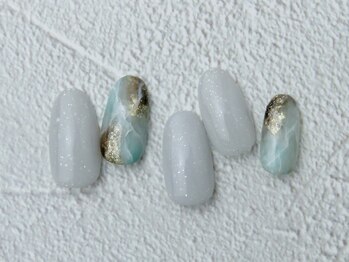 大理石ネイル ニュアンス