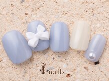 アイネイルズ 町田店(I nails)/シンプルリボンネイル7980円