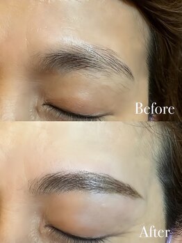 アース 稲毛海岸店(HAIR & MAKE EARTH)/今！人気のHBL！眉の毛流れ改善