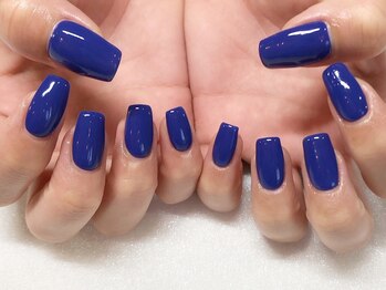 アルティノ ネイル ガーデン(altino nail garden)/ワンカラー×ブルー