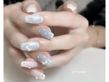 アロワ(Arowa)/水色ドットネイル