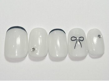 ネイルメゾン 渋谷店(NAIL MAISON)/リボンフレンチ￥5500