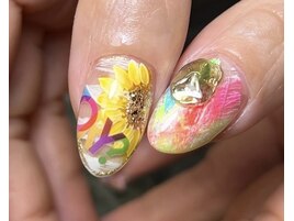 ひまわりネイル