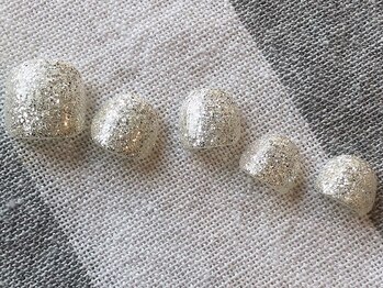 ネイルサロン ラビットフット(Rabbit foot)/シルバーラメフット☆4800円