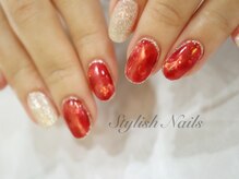 スタイリッシュネイルズ(Stylish Nails)/奥から輝くレッドカラー