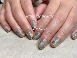 大理石風ニュアンスネイル