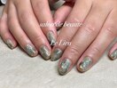 大理石風ニュアンスネイル