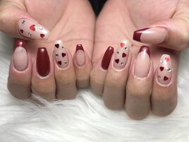 バレンタインネイル