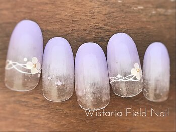 ウィスタリアフィールドネイル MONAD店(WISTARIA FIELD)/パープル グラデーション ホロ