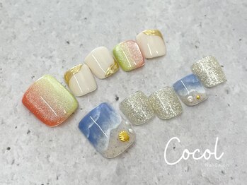 ココル 大塚駅前店(Cocol)の写真/夏のお洒落は足元から♪ハンドが出来ない方も◎フットネイルはいつでもオフ無料♪デザインも豊富にご用意！