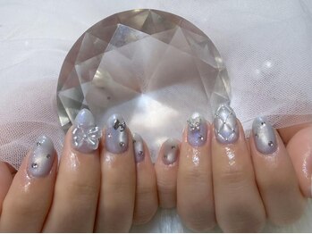 ララアンジュ(LaLa-Ange)/水色ネイル