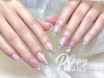 ピピーネイルズ 新宿(PIPPY NAILS)の写真/20代～の女性に大人可愛い韓国/ワンホン/チークネイルを提供！自爪を大切にできるパラジェルも施術可能◎