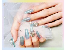 トレンドネイルスタジオ(Trend Nail Studio)/青マグのチップ長さ出し