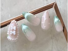 ジュネル/マグネット×リボンネイル