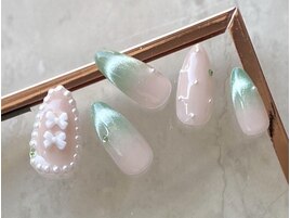 マグネット×リボンネイル