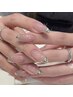 NEW OPEN特典◇初回オフ無料◇自爪ガラスフレンチネイル　Glass French