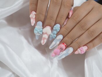 nailsalon amore 心斎橋店【長さだし/持ち込み/スカルプ/フィルイン/定額】/ミルクチョコカービィ15070円