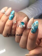 スピカ ネイルサロン アンド スクール(Spica nailsalon&school)/＋3Dストーン1個1200円♪