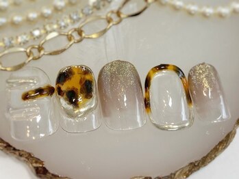 ネイルアンドアイラッシュサロン ブレス 長町南駅店(BLESS)/ニュアンスべっ甲