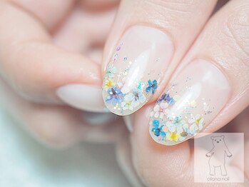 オトナネイル(otona nail)/押し花フレンチブライダルネイル