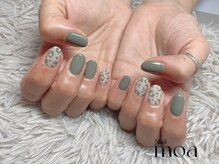 モア(moa)/ヒョウ柄　秋　カーキ