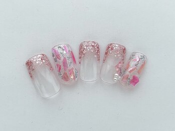 ヴィエント ネイル アイラッシュ サロン(Viento Nail Eyelash Salon)/敷詰クラッシュシェル初回¥6800