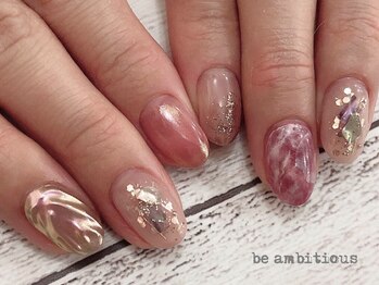 ネイルサロンアンドスクール ビーアンビシャス(be ambitious)/ニュアンスネイル★7800円