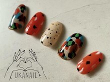 ウカ ひばりが丘(UKA)/ヒョウ柄カラフルネイル