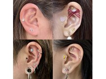 耳つぼはピアスやイヤリングとのコーディネートも可能です♪