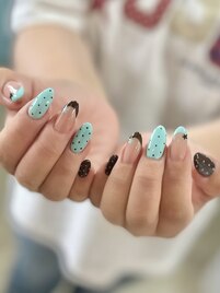 チョコミント♪ネイル