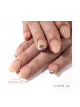 ネイルサロン アニーアンドジーノ(NAIL SALON Annie&Gino)/斜めミラーフレンチでトレンド♪