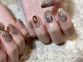 非対称ネイル☆M+M/M+L/L+L