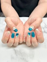 オレンジスティック/海ネイルマグネット人魚