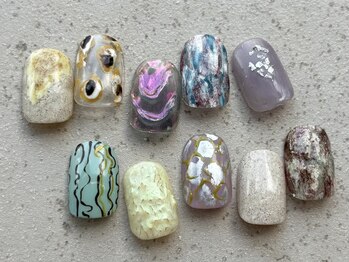 落書きネイル、ニュアンスネイル