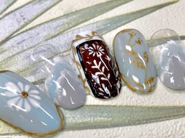 フラワーニュアンスネイル