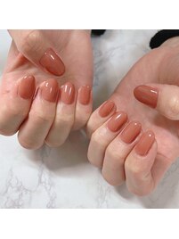艶々ワンカラーネイル