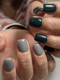 秋カラーネイル