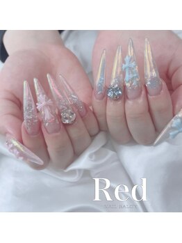 レッドネイル(Redネイル)の写真/【超ロング対応】存在感のあるネイルがしたい方に![時間内無制限]スカルプ(ベ-ス自由)+ア-ト付け放題￥13000