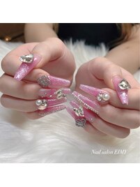 ピーチピンクネイル