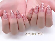 アトリエ エムシー 新富町(Atelier MC)/ピンクラメグラデーション