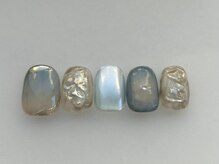 アイネイルズ 池袋店(I-nails)/くすみブルーオーロラ