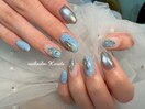 青ニュアンスデザイン