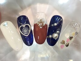バレンタインハートネイル¥8200