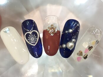 ラリュールネイル(L'Allure nail)/バレンタインハートネイル¥8200